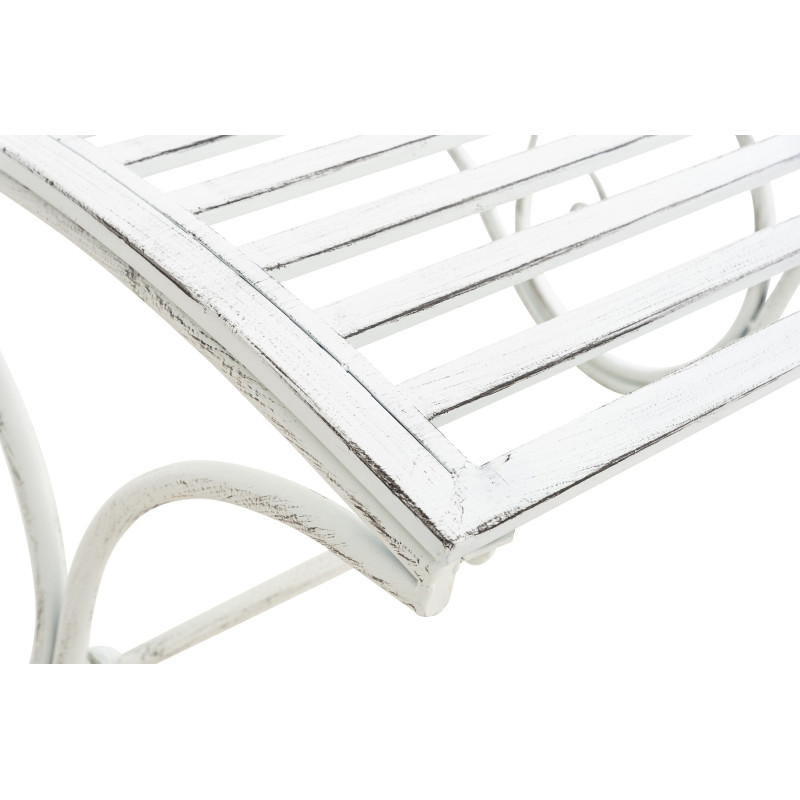Chaise longue de jardin Amiens blanc antique