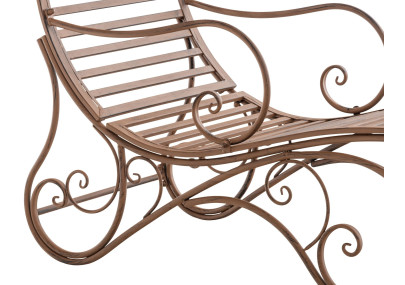 Chaise longue de jardin Amiens marron antique