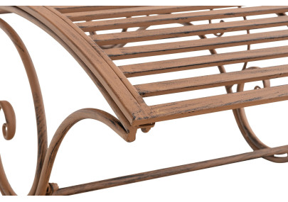 Chaise longue de jardin Amiens marron antique