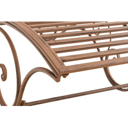Chaise longue de jardin Amiens marron antique
