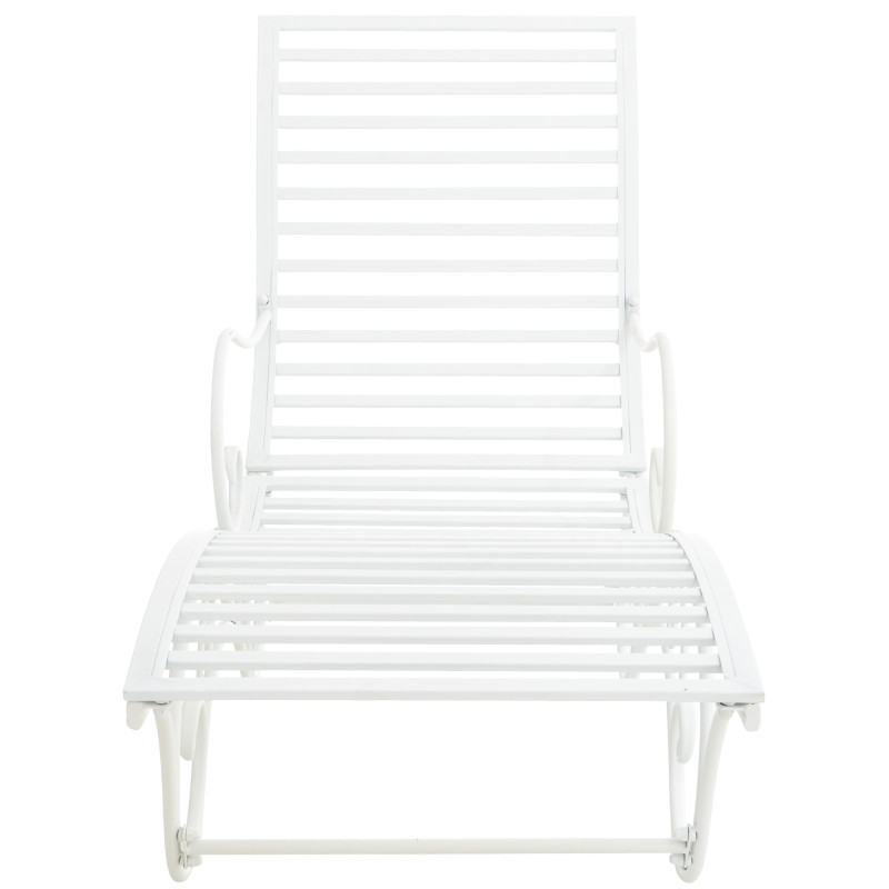Chaise longue de jardin Amiens blanche