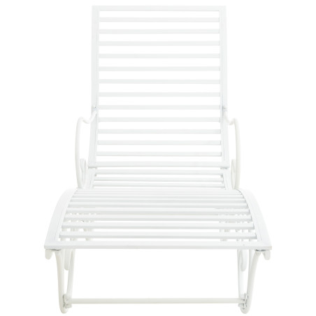 Chaise longue de jardin Amiens blanche