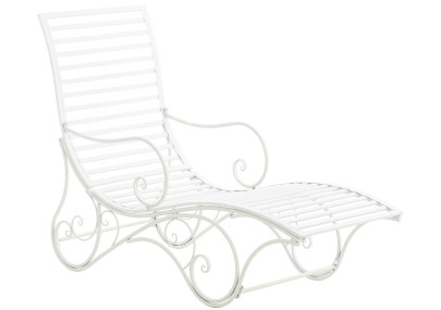 Chaise longue de jardin Amiens blanche