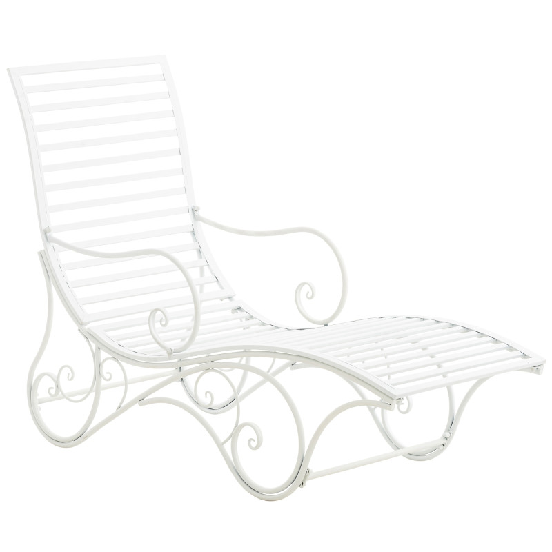 Chaise longue de jardin Amiens blanche