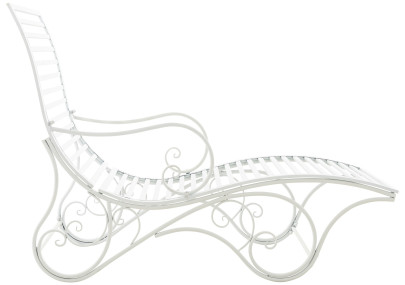 Chaise longue de jardin Amiens blanche