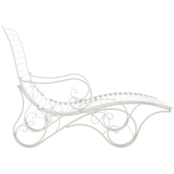 Chaise longue de jardin Amiens blanche