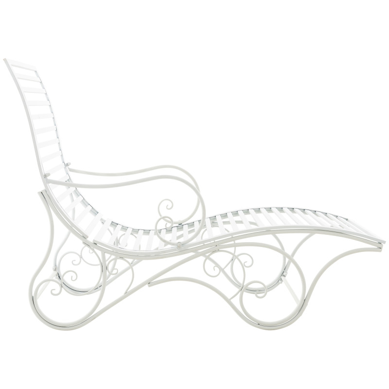 Chaise longue de jardin Amiens blanche