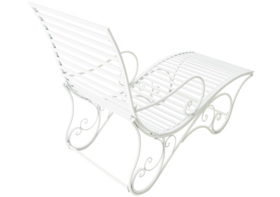 Chaise longue de jardin Amiens blanche