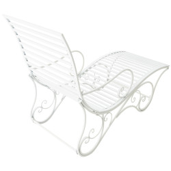 Chaise longue de jardin Amiens blanche
