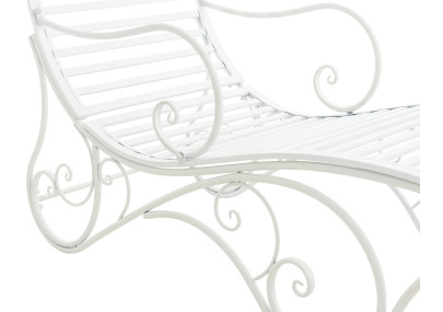 Chaise longue de jardin Amiens blanche