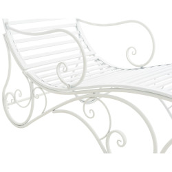 Chaise longue de jardin Amiens blanche