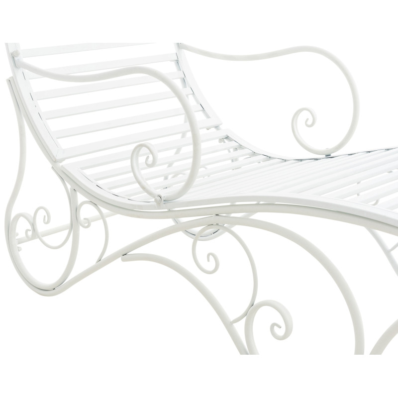 Chaise longue de jardin Amiens blanche