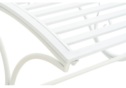 Chaise longue de jardin Amiens blanche