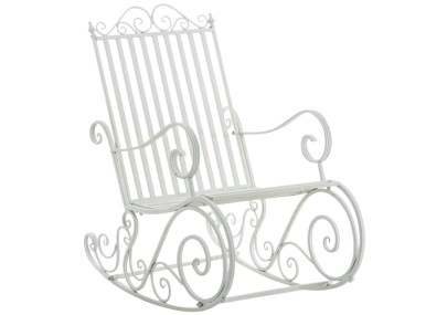 Ensemble de 2 fauteuils ? bascule blancs Smilla