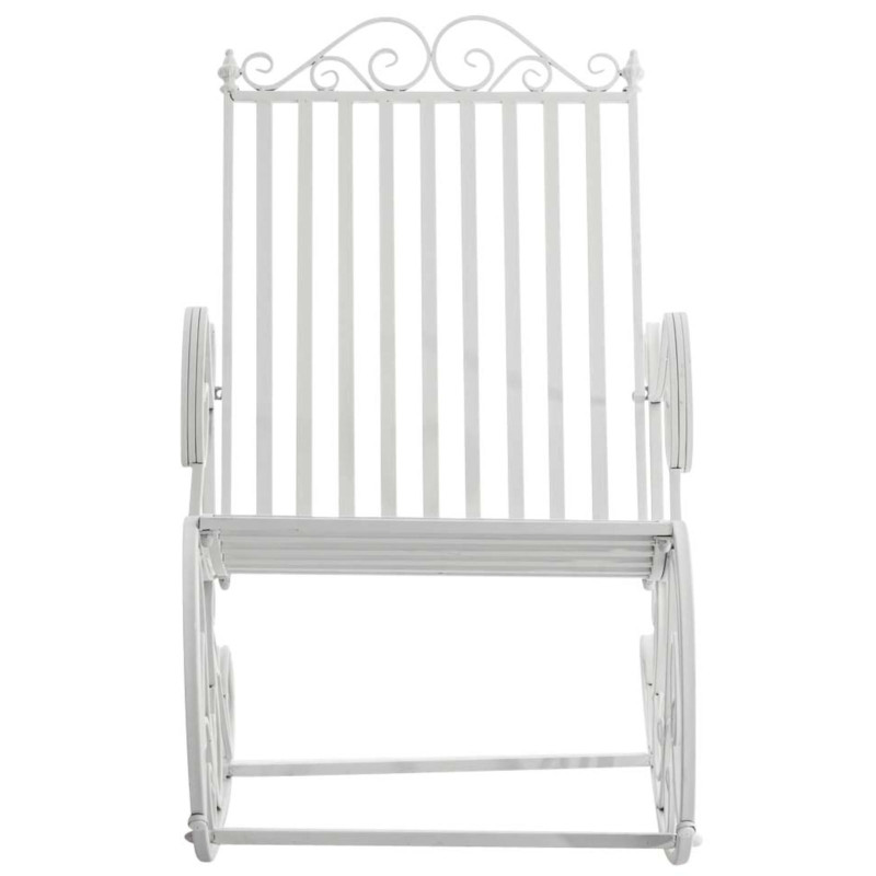 Ensemble de 2 fauteuils ? bascule blancs Smilla