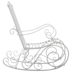 Ensemble de 2 fauteuils à bascule blancs Smilla