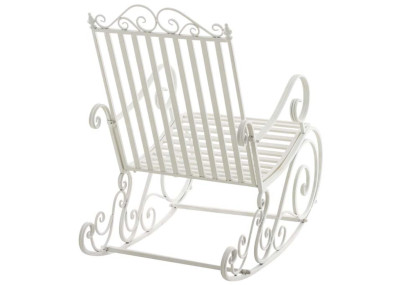 Ensemble de 2 fauteuils à bascule blancs Smilla