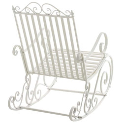 Ensemble de 2 fauteuils à bascule blancs Smilla