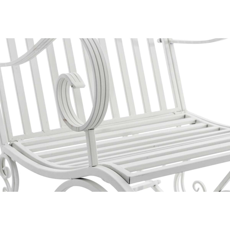 Ensemble de 2 fauteuils ? bascule blancs Smilla