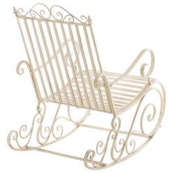 Ensemble de 2 fauteuils à bascule Smilla crème antique