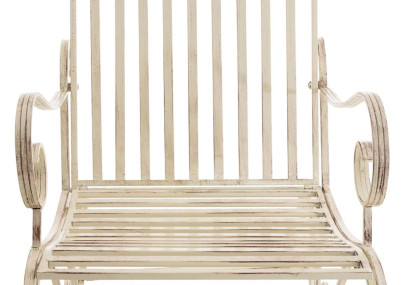 Ensemble de 2 fauteuils ? bascule Smilla cr?me antique