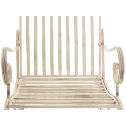 Ensemble de 2 fauteuils ? bascule Smilla cr?me antique