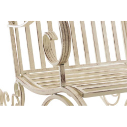 Set de 2 Mecedoras de hierro Smilla Crema antiguo