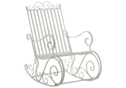 Ensemble de 2 fauteuils ? bascule Smilla, blanc antique