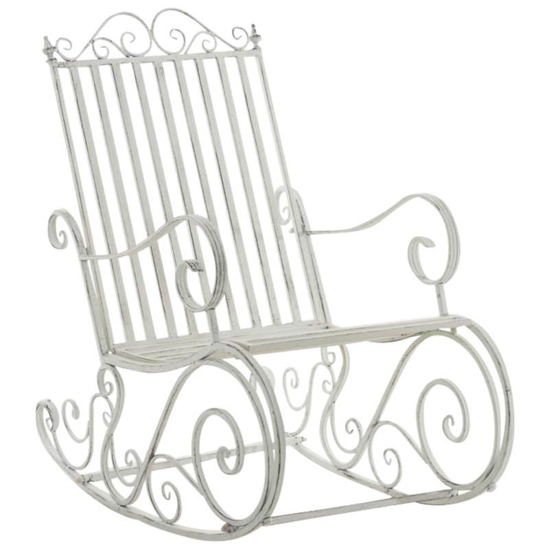 Ensemble de 2 fauteuils à bascule Smilla, blanc antique