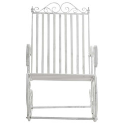 Set de 2 Mecedoras de hierro Smilla Blanco antiguo