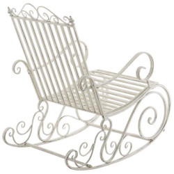 Ensemble de 2 fauteuils à bascule Smilla, blanc antique