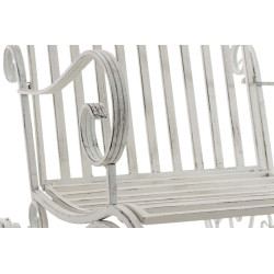 Set de 2 Mecedoras de hierro Smilla Blanco antiguo