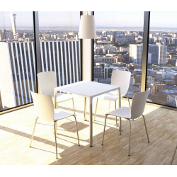 Set de 2 sillas apilables Mio Blanco