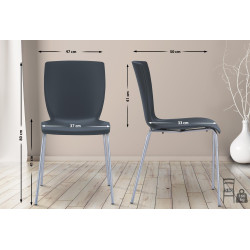 Lot de 2 chaises MIO, noires
