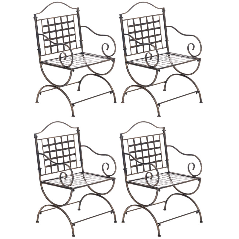 Ensemble de 4 chaises Lotta, bronze