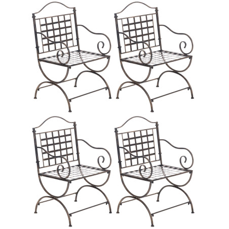 Ensemble de 4 chaises Lotta, bronze