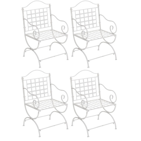 Juego De 4 Sillas Para Terraza Lotta Blanco antiguo