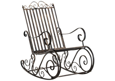 Ensemble de 2 fauteuils ? bascule Smilla en bronze