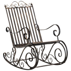 Ensemble de 2 fauteuils à bascule Smilla en bronze