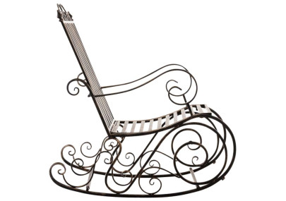 Ensemble de 2 fauteuils ? bascule Smilla en bronze