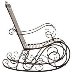 Ensemble de 2 fauteuils à bascule Smilla en bronze