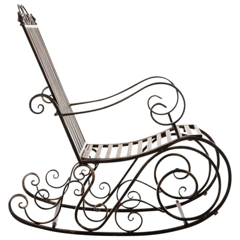 Ensemble de 2 fauteuils ? bascule Smilla en bronze