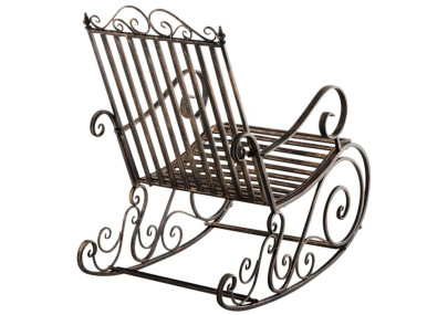 Ensemble de 2 fauteuils à bascule Smilla en bronze