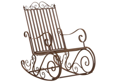 Ensemble de 2 fauteuils à bascule Smilla, marron