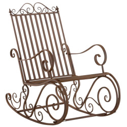 Ensemble de 2 fauteuils à bascule Smilla, marron