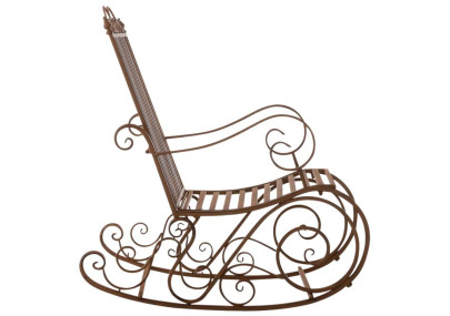 Ensemble de 2 fauteuils à bascule Smilla, marron