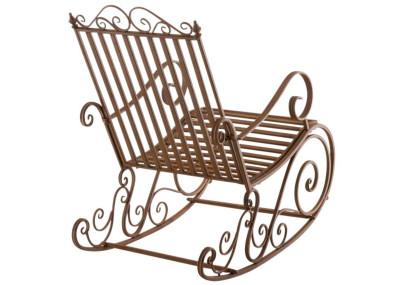 Ensemble de 2 fauteuils à bascule Smilla, marron