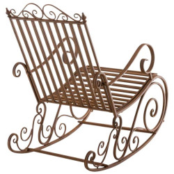 Ensemble de 2 fauteuils ? bascule Smilla, marron