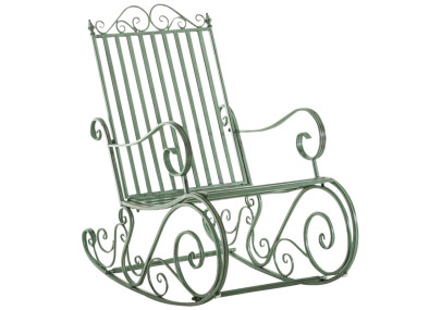 Ensemble de 2 fauteuils ? bascule Smilla, vert antique