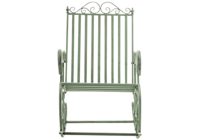 Ensemble de 2 fauteuils ? bascule Smilla, vert antique